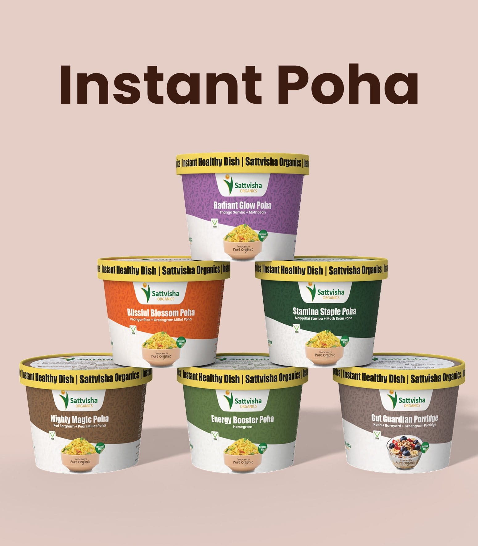 Sattvisha instant poha cup varieties
